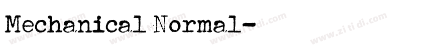 Mechanical Normal字体转换